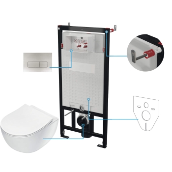 Zestaw WC podtynkowy 6 w 1